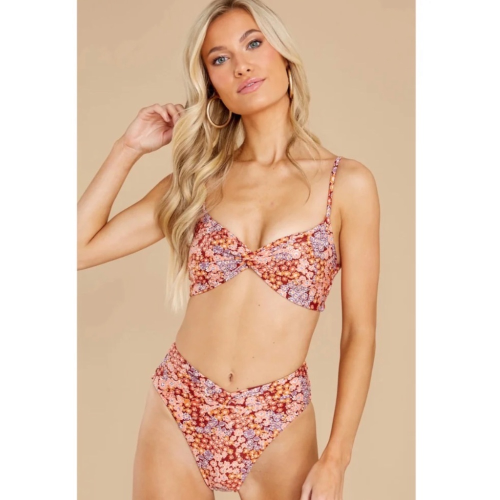 LSPACE Floral Ringo Bikini Top & Lancy Lee Bottom + Rocky Bottom
